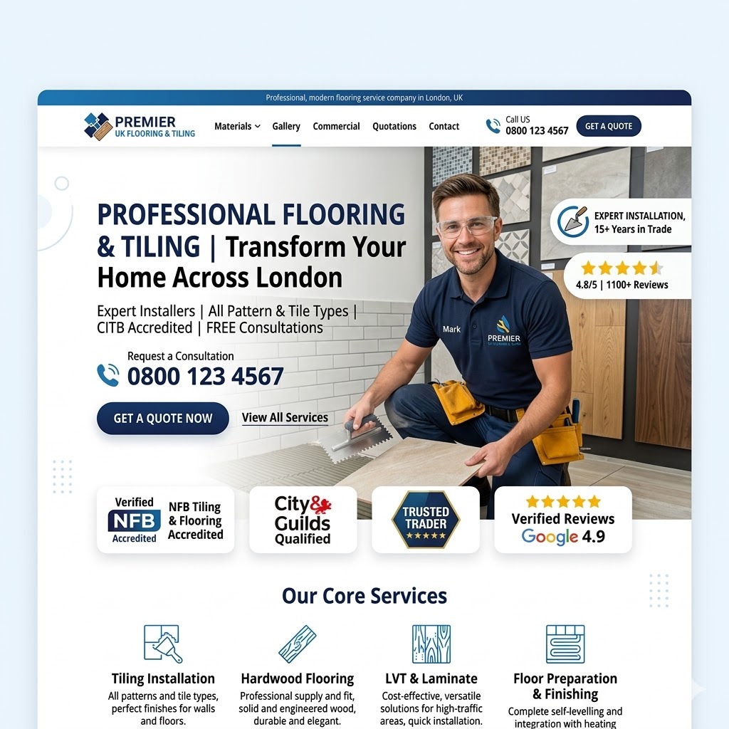 Flooring & Tiling Website Preview